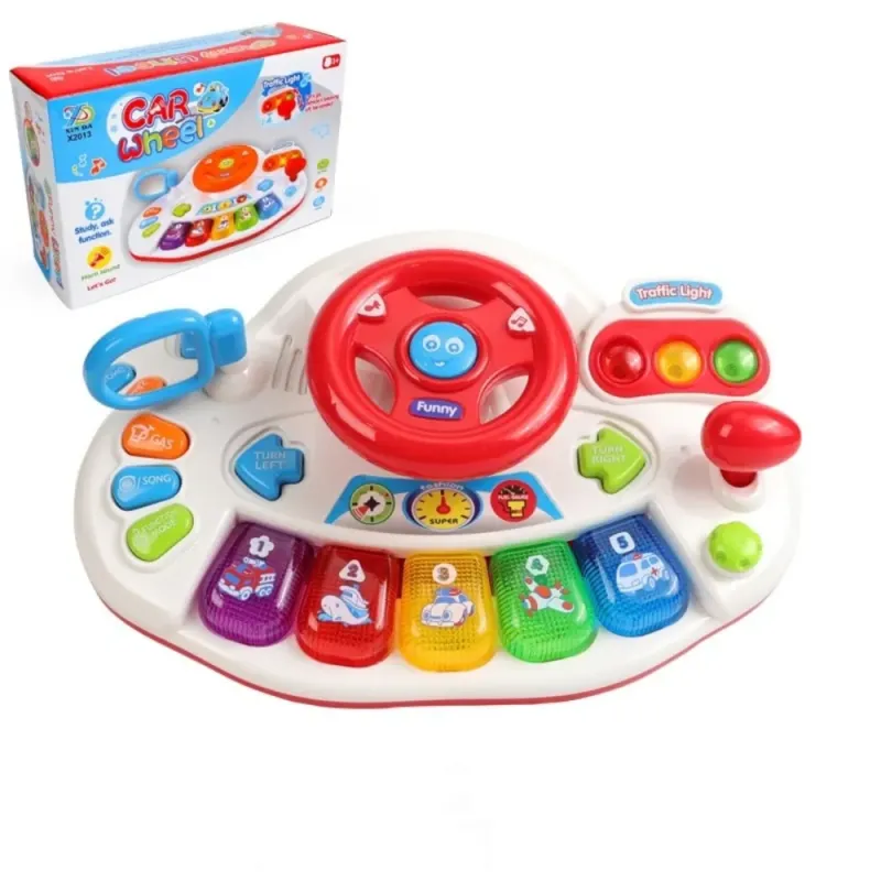 Interactive Baby Car Steering Wheel Toy with Lights & Sounds