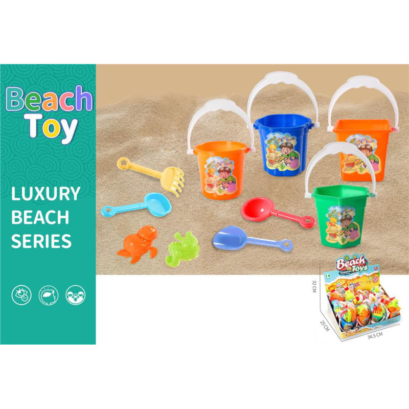 Beach Bucket with Accessories - 7pcs Set Beach Bucket with Accessories - 7pcs Set
