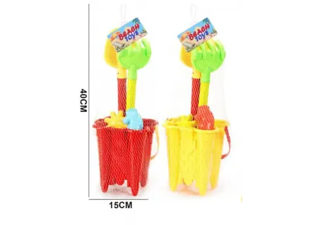Meshbag Beach Bucket Set: 2 Spades & Sand Toys