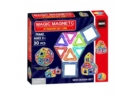 Magnetic Tiles 30Pcs Set | Educational STEM Building Blocks for Kids