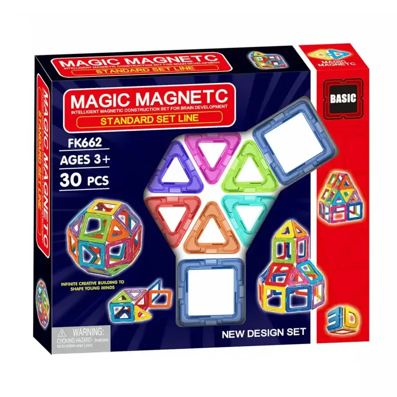 Magnetic Tiles 30Pcs Set | Educational STEM Building Blocks for Kids Magnetic Tiles 30Pcs Set | Educational STEM Building Blocks for Kids