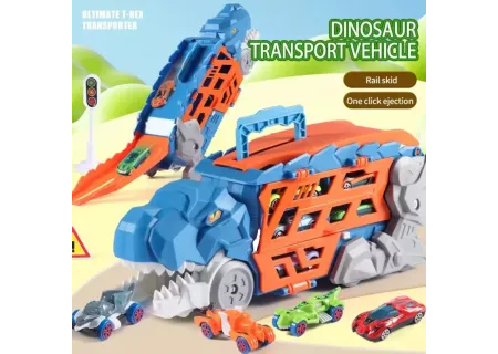 Dino Truck Carrier Toy with 3 Alloy Die-Cast Cars
