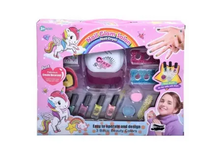 Toy Nail Art Pens with Dryer Kit | Kids DIY Manicure Set