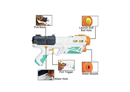 MAGIC GUN 2 IN 1: Soft Bullet & Water Blaster Toy for Kids | Dual Fun