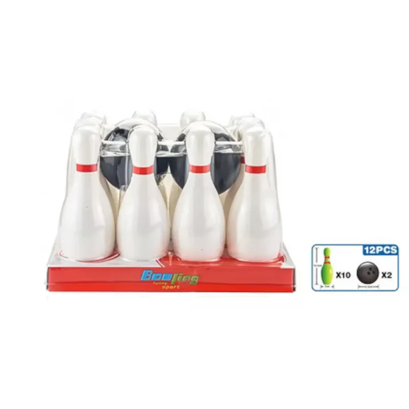 12pc White PVC Kids Bowling Set | Indoor & Outdoor Fun Game