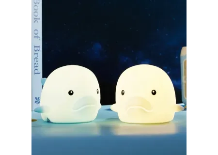 Toy Dolphin Tapping Night | Soft Silicone Color-Change LED