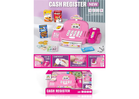 Light-Up Pink Cash Register Toy for Girls – Pretend Play Shop Till