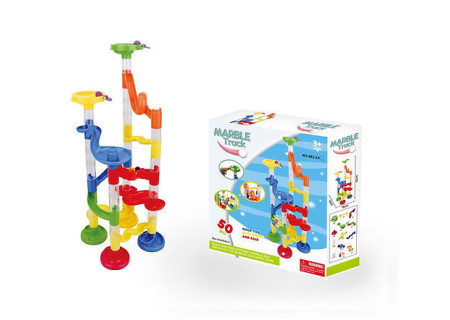50-Piece Marble Track Set for Building Fun