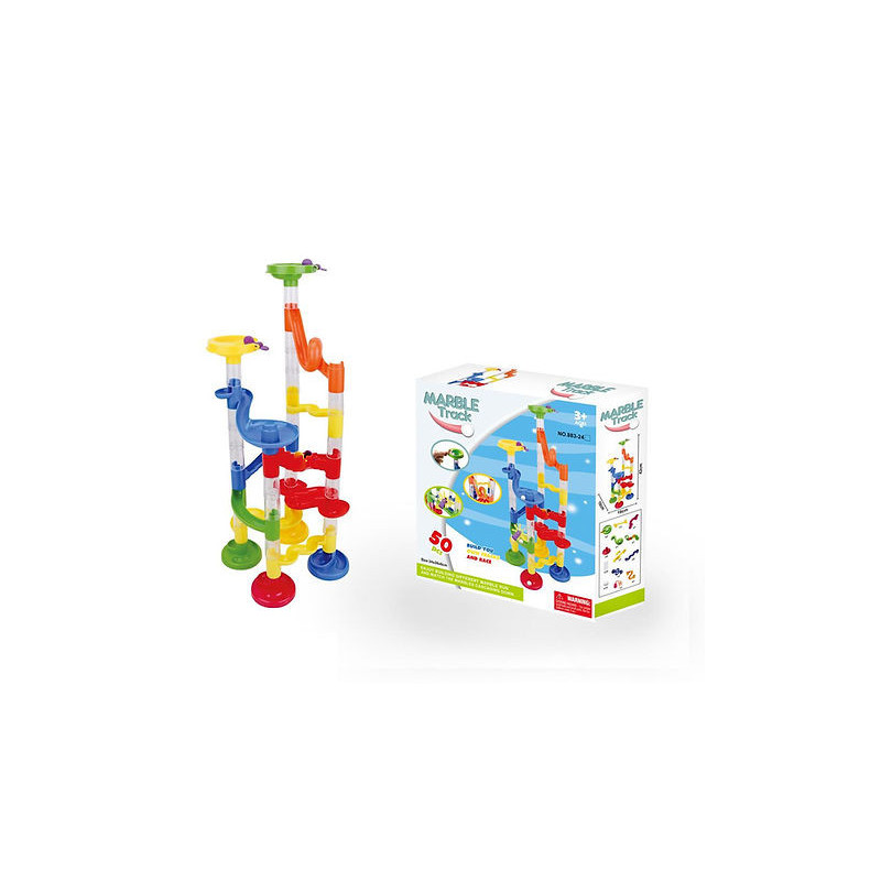 50-Piece Marble Track Set for Building Fun 50-Piece Marble Track Set for Building Fun