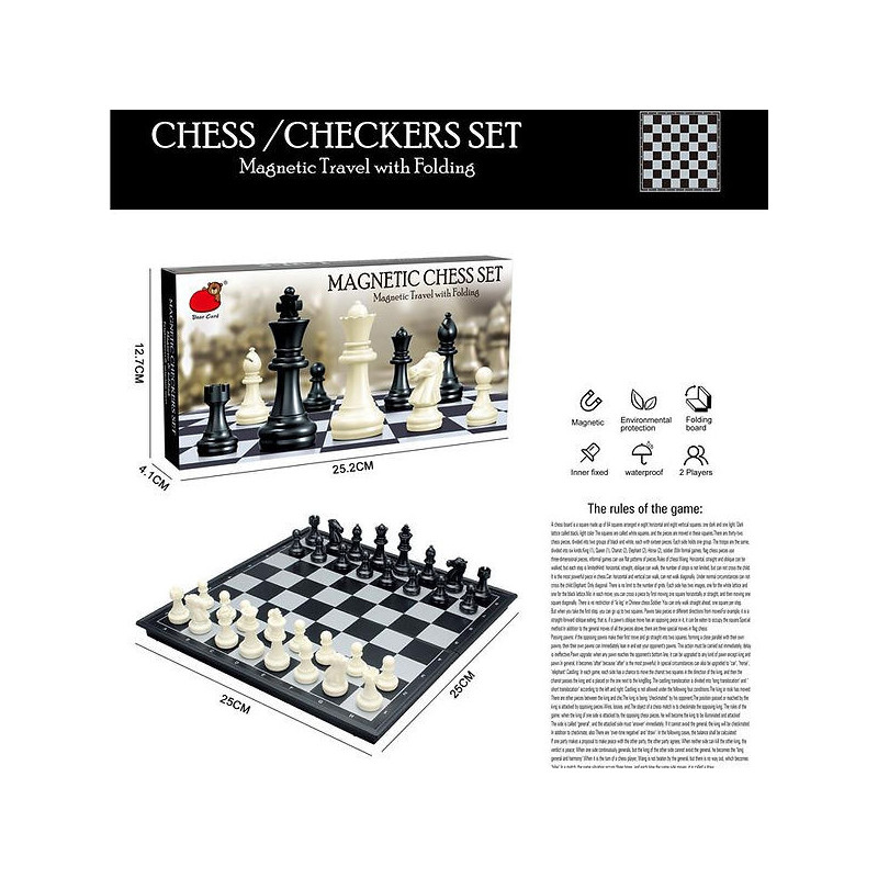 Magnetic Chess Set for Portable Play Magnetic Chess Set for Portable Play