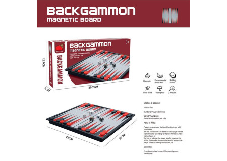 Kids Magnetic Backgammon Game – Portable Travel Board Set