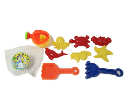 Watering Can with Spades and Beach Accessories
