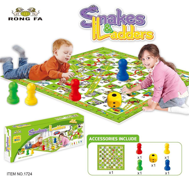 Giant EVA Snakes & Ladders Puzzle for Family Fun Giant EVA Snakes & Ladders Puzzle for Family Fun