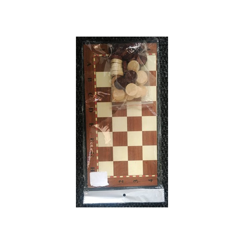 Draught Board with Wooden Pieces for Classic Play Draught Board with Wooden Pieces for Classic Play