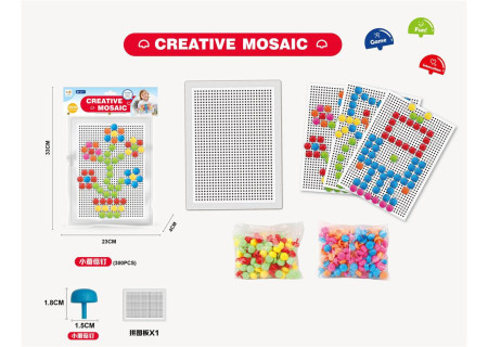 Creative Mosaic Mushroom Nails Set for Building Fun