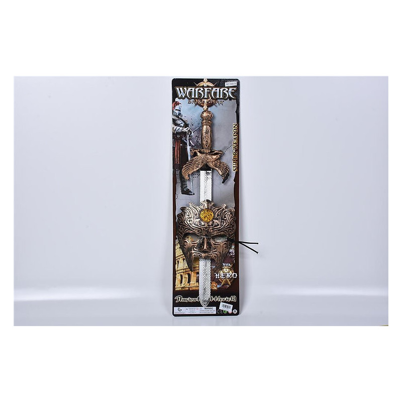 Carded Warfare Sword & Mask 62x18cm Carded Warfare Sword & Mask 62x18cm
