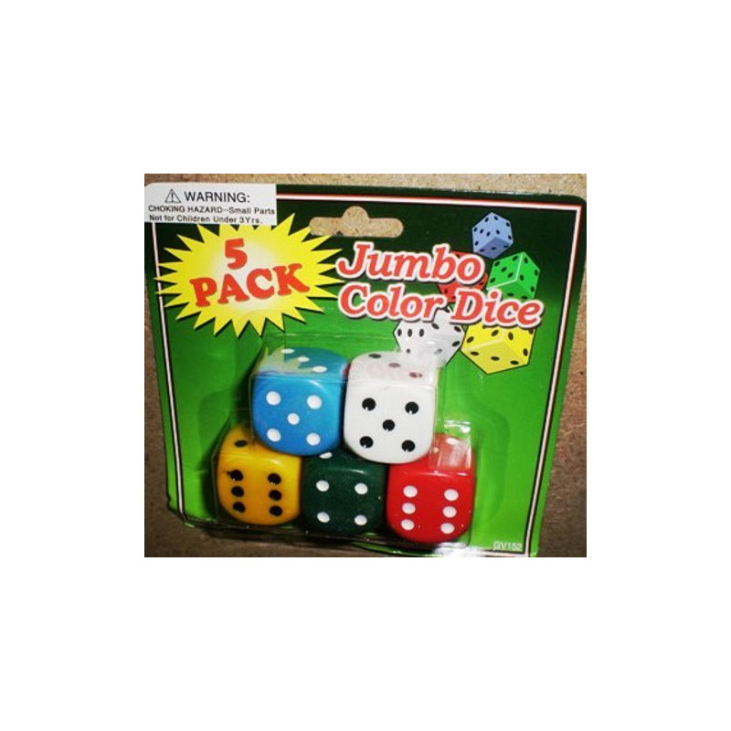 Jumbo Dice 5-Pack for Game Night Jumbo Dice 5-Pack for Game Night