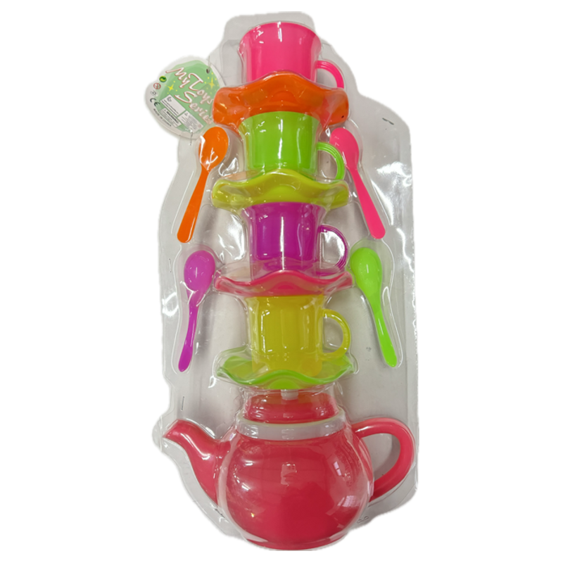 Tea Set - 4 Cups and Saucers for Tea Party Fun Tea Set - 4 Cups and Saucers for Tea Party Fun