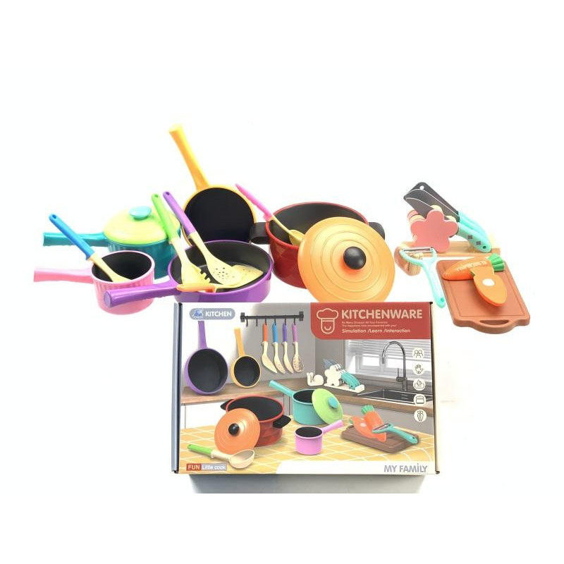 My Family Kitchenware Set - Hard Plastic Playset for Kids My Family Kitchenware Set - Hard Plastic Playset for Kids