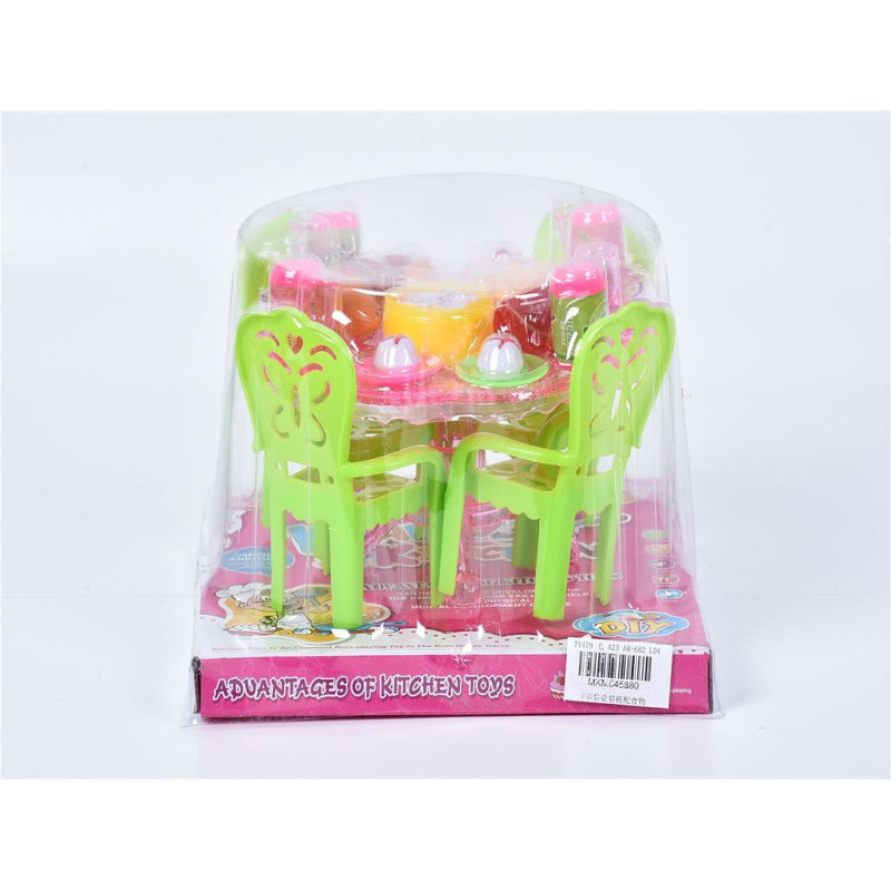 Dinner Table with Chairs - Tub Playset for Kids' Mealtime Fun Dinner Table with Chairs - Tub Playset for Kids' Mealtime Fun