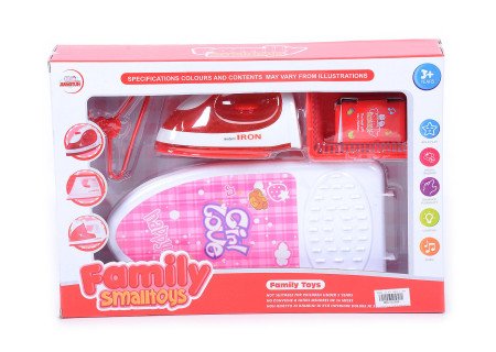 Iron and Ironing Board Set - Battery Operated Playset for Kids