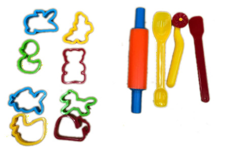 12-Piece Kids Baking Dough Play Set with Accessories – Creative Preten