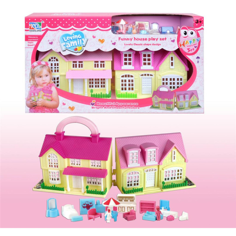 Loving Family Playhouse - Set with Accessories for Kids Loving Family Playhouse - Set with Accessories for Kids