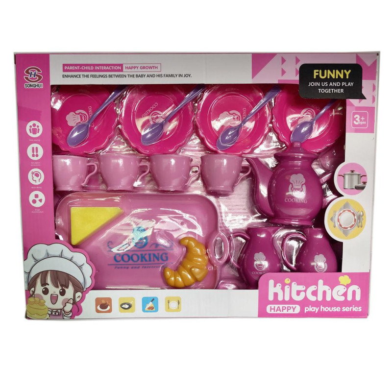 Pink Tea Set/Food Pink Tea Set/Food