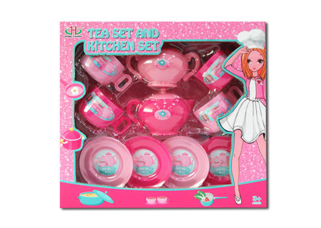 Tea Set and Kitchen Set -  Playset for Kids