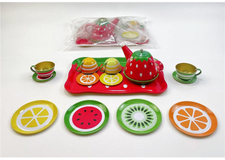 Metal Tea Set - Playset in Plastic Bag for Kids' Tea Parties