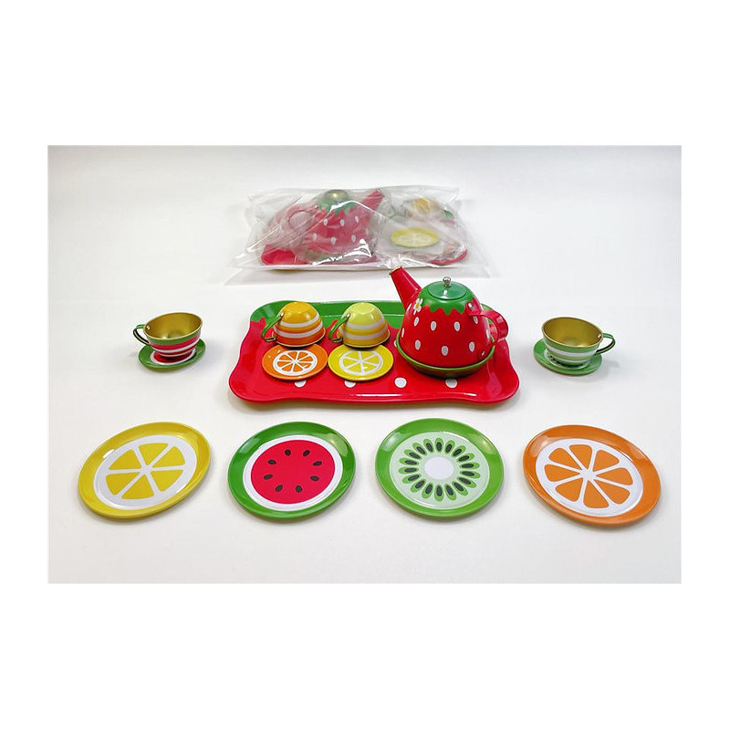 Metal Tea Set - Playset in Plastic Bag for Kids' Tea Parties Metal Tea Set - Playset in Plastic Bag for Kids' Tea Parties