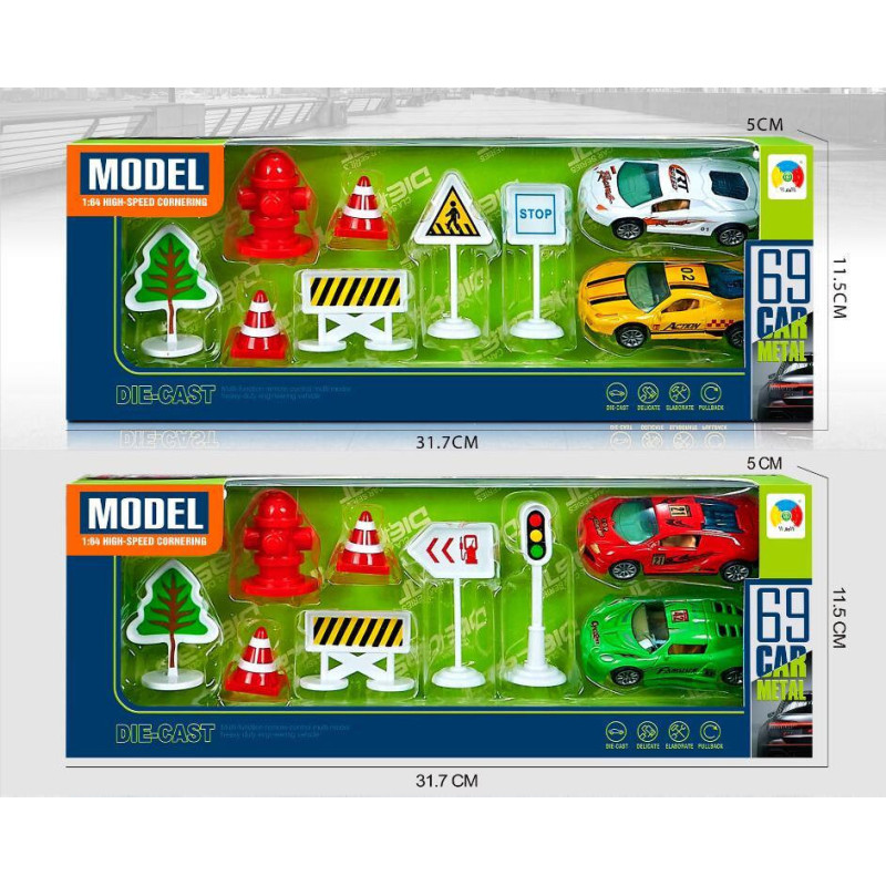 2s DC Cars with Road Signs - Bxd Playset for Kids' Vehicle Adventures 2s DC Cars with Road Signs - Bxd Playset for Kids' Vehicle Adventures