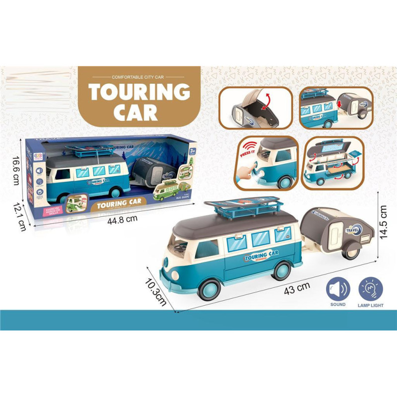 Battery Operated Touring Bus with Functional Caravan – Assorted Toy Ve Battery Operated Touring Bus with Functional Caravan – Assorted Toy Ve