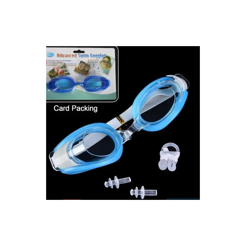 Swim Goggles Set with Ear Plugs and Nose Pincher Swim Goggles Set with Ear Plugs and Nose Pincher