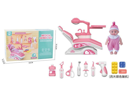 BXD Baby and Dentist Set Pink and Blue