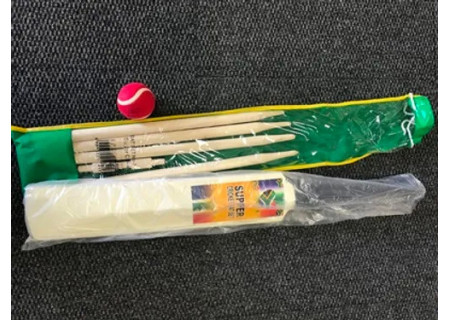 Kids Wooden Cricket Set No. 6 – Durable & Fun Outdoor Sports Game
