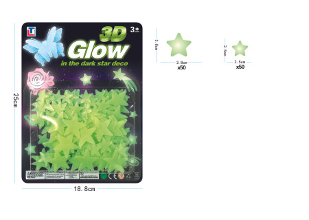 3D Glow in the Dark Stars - Luminous Wall & Ceiling Stickers for Kids'