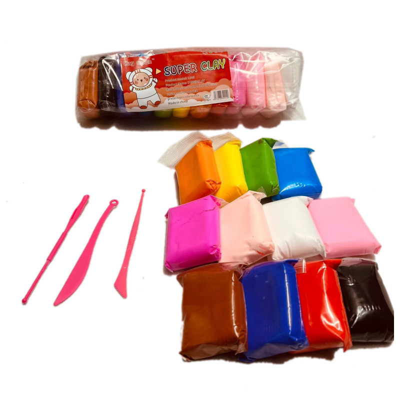 12-Bag Light Clay Set – Non-Toxic, Soft, Air Dry (Price for Whole Bag) 12-Bag Light Clay Set – Non-Toxic, Soft, Air Dry (Price for Whole Bag)
