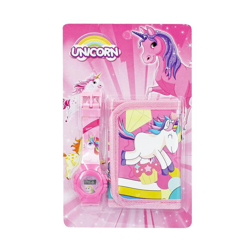 Carded Unicorn Watch & Wallet Set Carded Unicorn Watch & Wallet Set