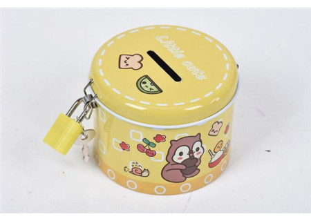 Metal Small Saving Boxes Round/Lock