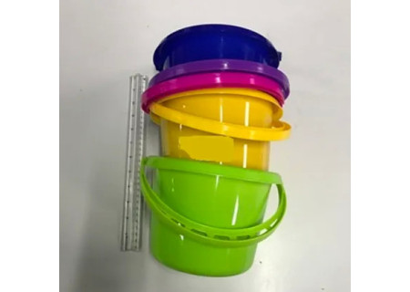 Beach Bucket Assorted Colors - Essential Sand Play Toy