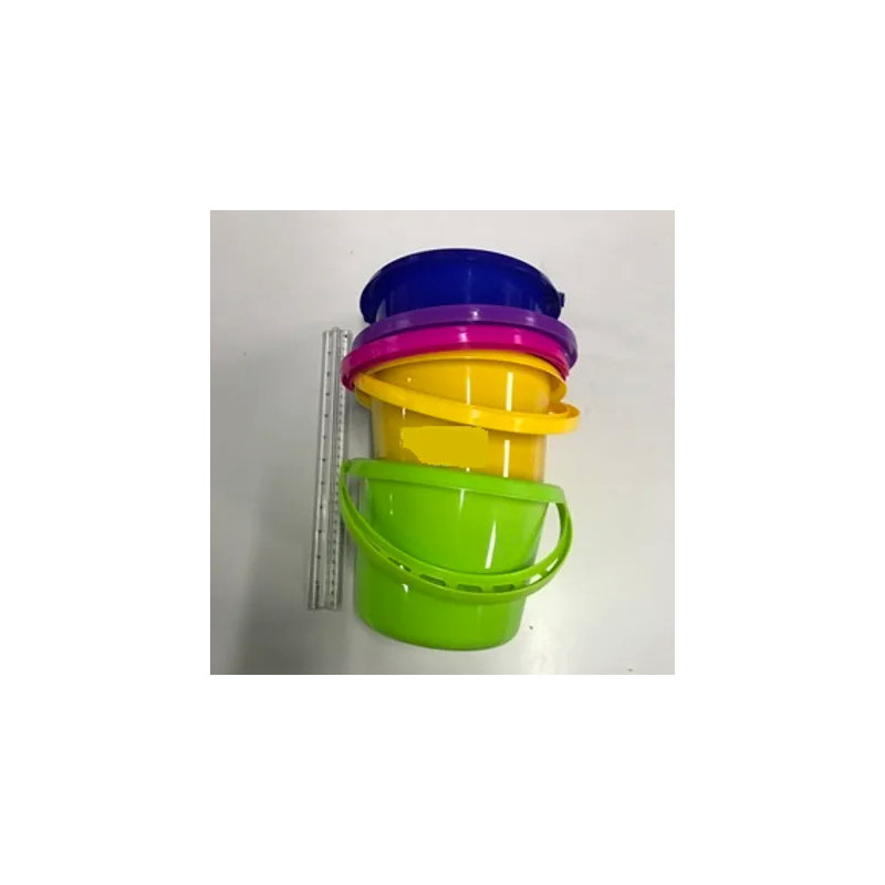 Beach Bucket Assorted Colors - Essential Sand Play Toy Beach Bucket Assorted Colors - Essential Sand Play Toy