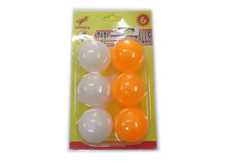 Table Tennis Balls - 6 Pack Carded for Games and Practice