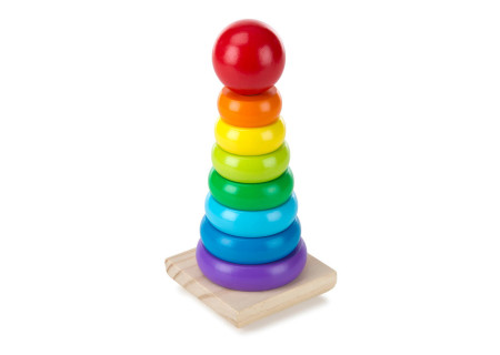 Wooden Ring Pile Up 7 Rings 15cm