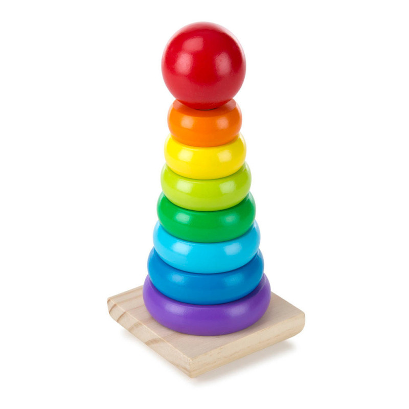 Wooden Ring Pile Up 7 Rings 15cm Wooden Ring Pile Up 7 Rings 15cm