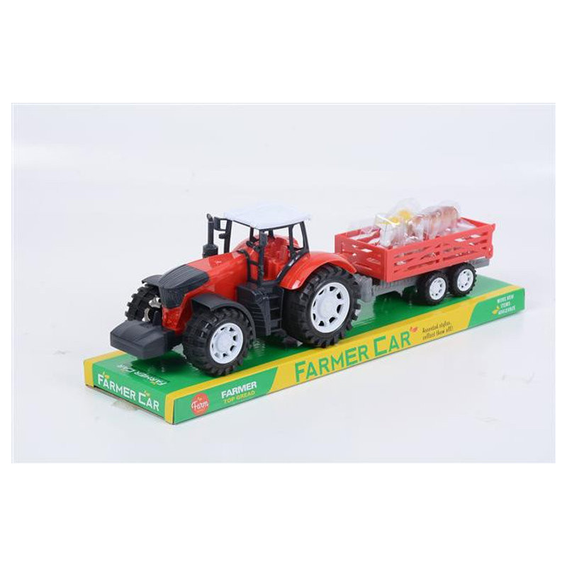 Farmer Car Tractor & Trailer - Tub Playset with Animals for Kids Farmer Car Tractor & Trailer - Tub Playset with Animals for Kids