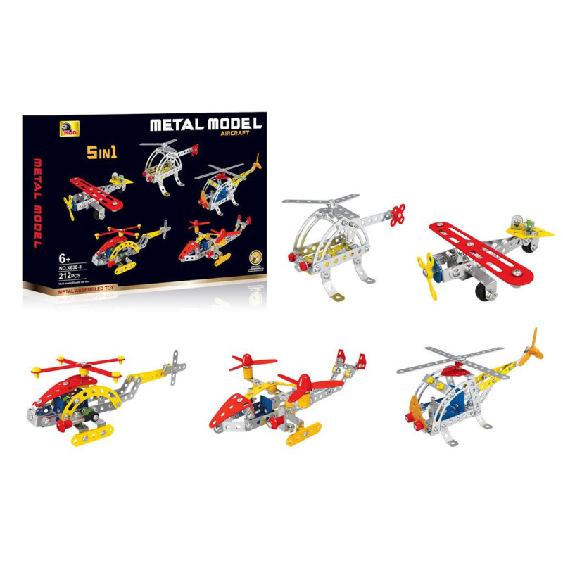 Metal Model 5-in-1 - 212 Piece Playset for Creative Kids Metal Model 5-in-1 - 212 Piece Playset for Creative Kids