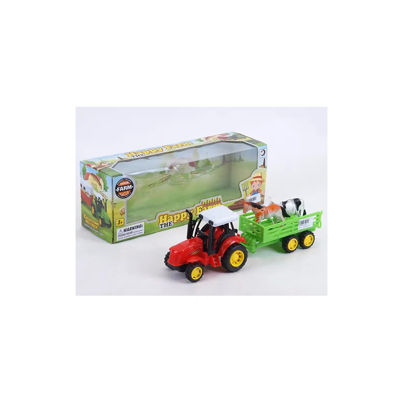 Happy Farm Tractor & Trailer - 29cm Bxd Playset with Animals for Kids Happy Farm Tractor & Trailer - 29cm Bxd Playset with Animals for Kids