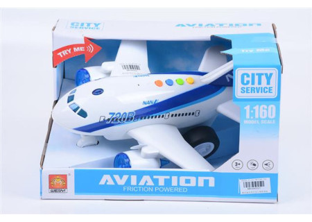 "Battery Operated Friction Toy Plane – Aviation Themed Aircraft for Ki