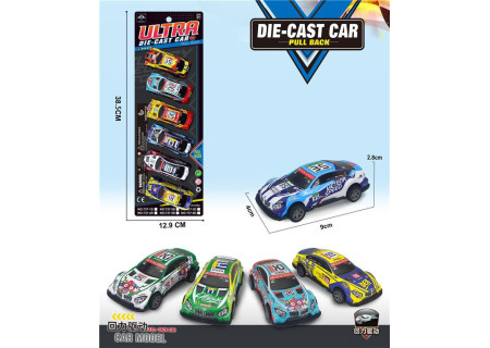 6-Piece Die-Cast Metal Car Set – Assorted Racing & Classic Vehicles